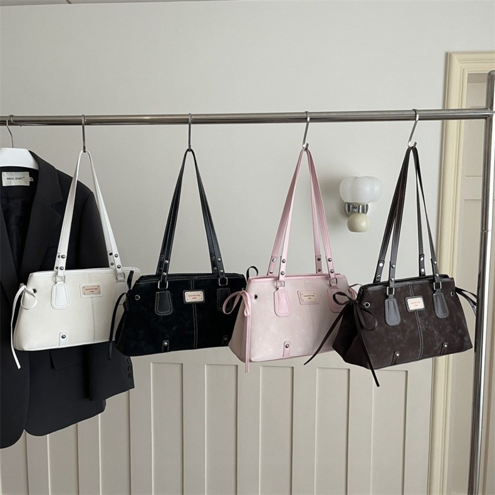 Structured Handbag Top Handle - Korean Style Faux Leather Tote Bag