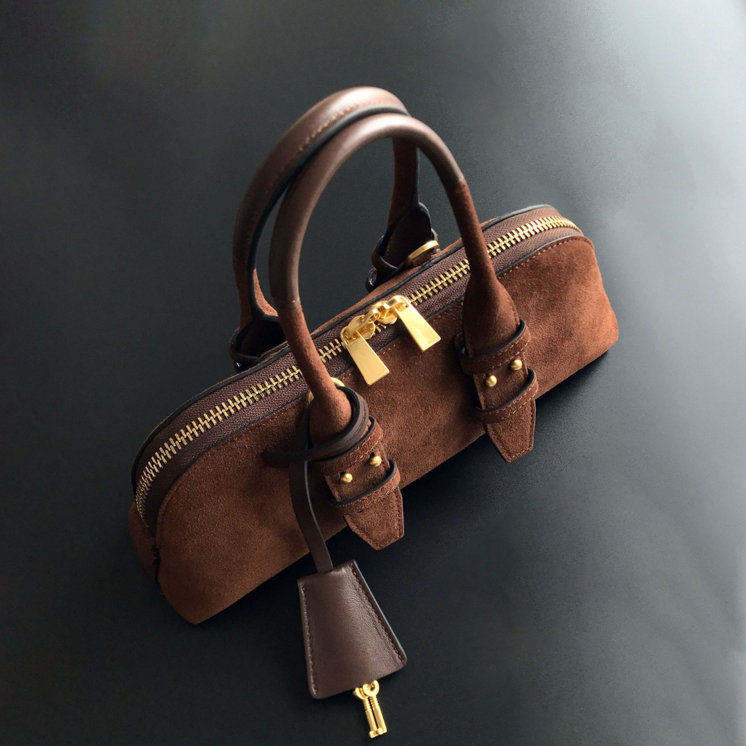 Women's Genuine Leather Bowlin - đánh giá và giá Structured Handbag Top Handle