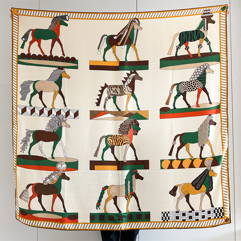 Twill Silk Scarf 135CM Women H - đánh giá và giá Luxury Bags And Accessories