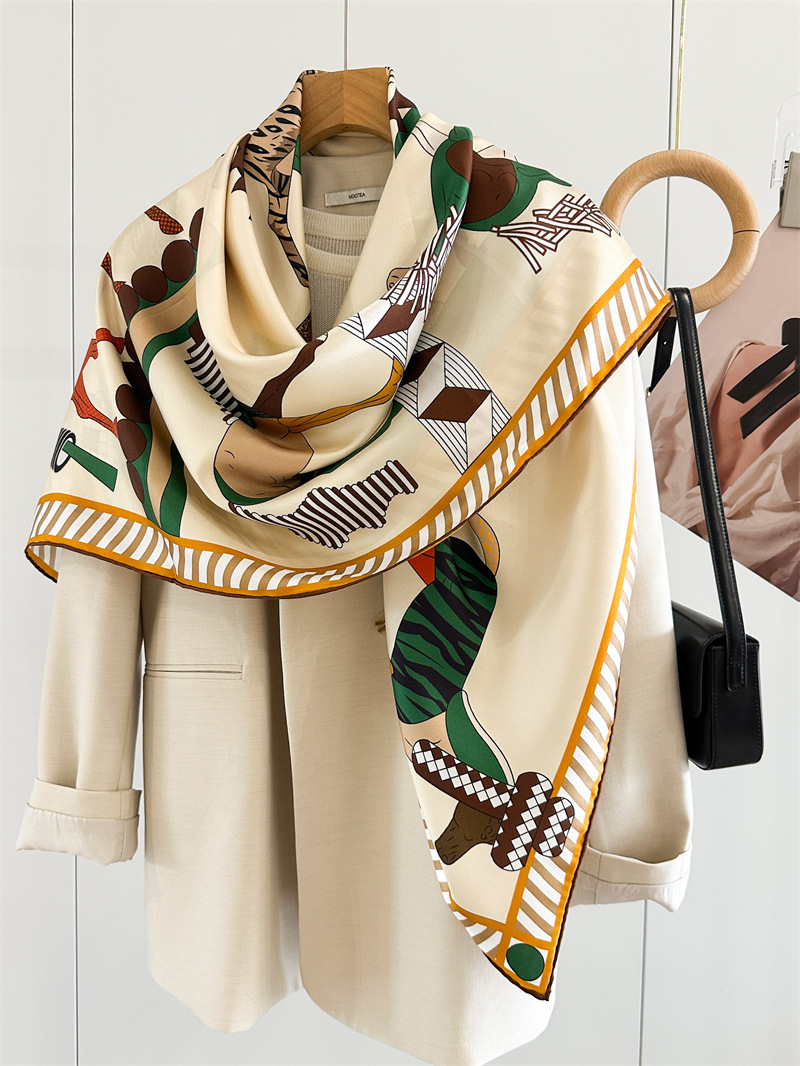 Twill Silk Scarf 135CM Women H - đánh giá và giá Luxury Bags And Accessories