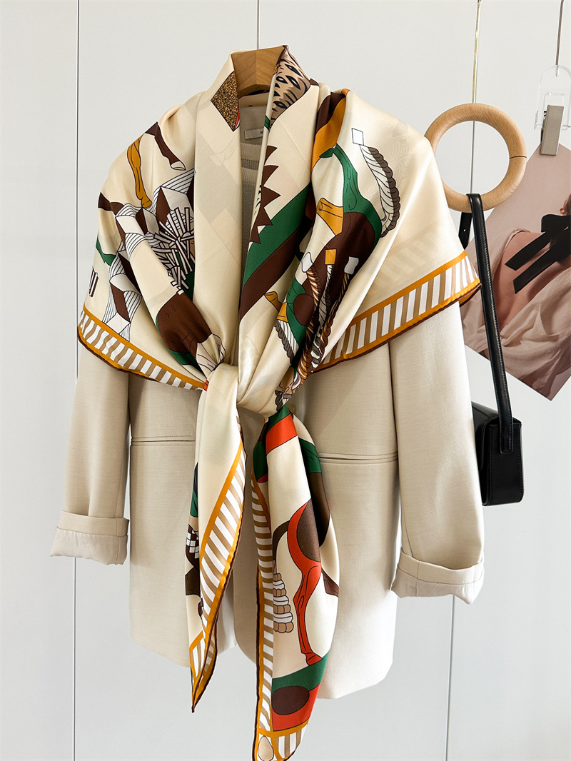 Twill Silk Scarf 135CM Women H - đánh giá và giá Luxury Bags And Accessories