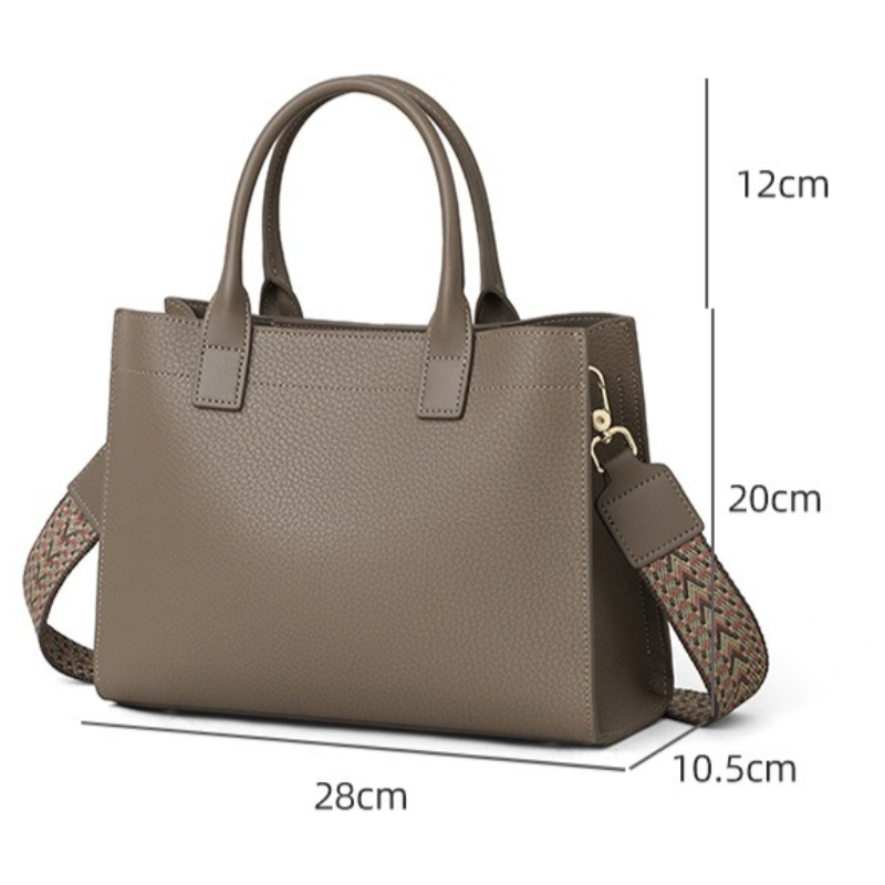 Genuine Leather Satchel Bag fo - đánh giá và giá Structured Handbag Top Handle