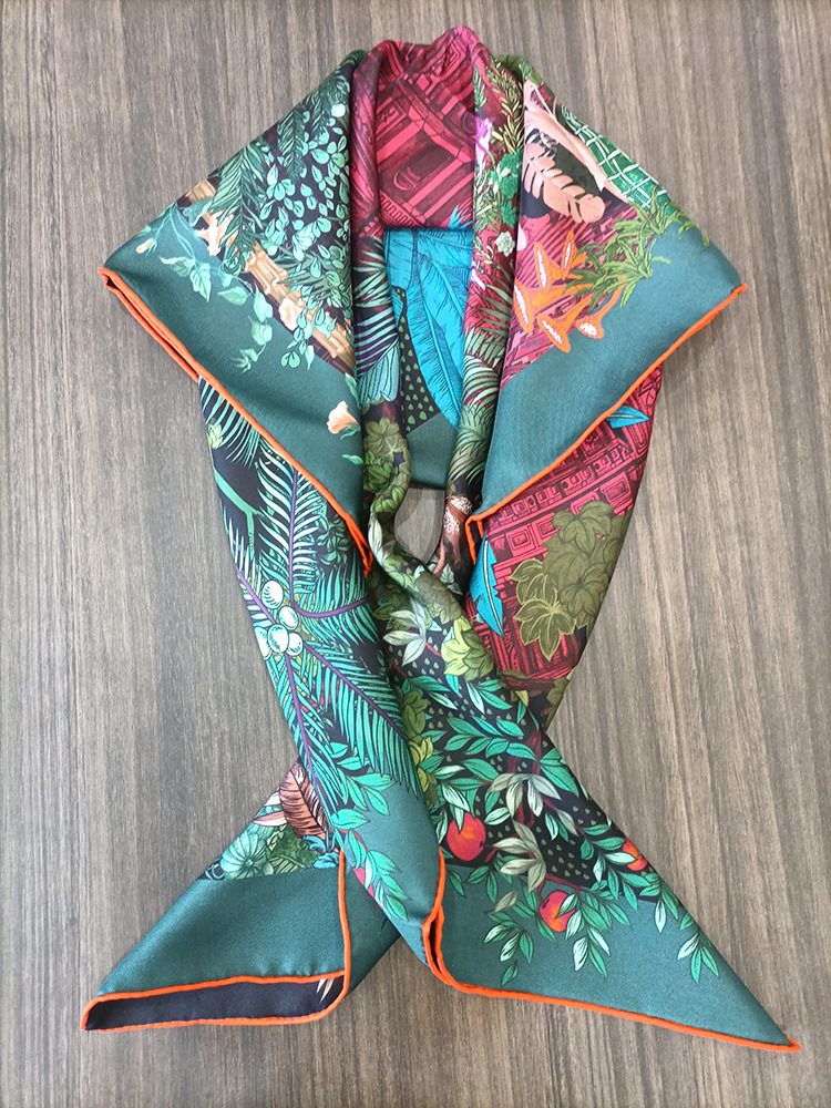 Silk Scarf 90CM Women Hand Rol - đánh giá và giá Luxury Bags And Accessories