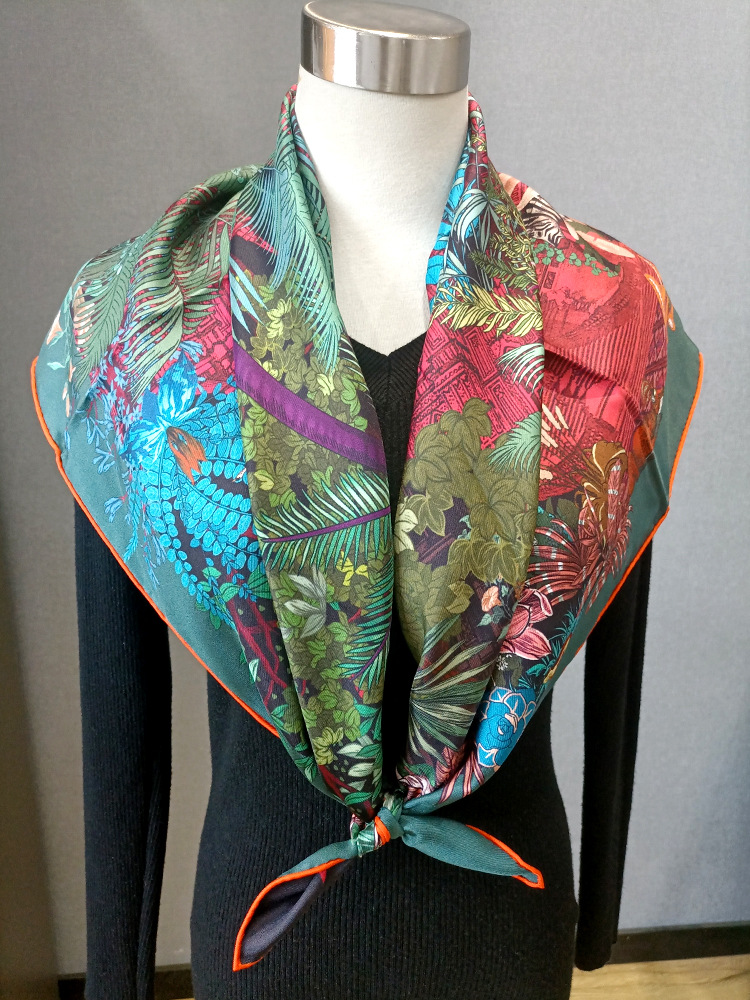 Silk Scarf 90CM Women Hand Rol - đánh giá và giá Luxury Bags And Accessories