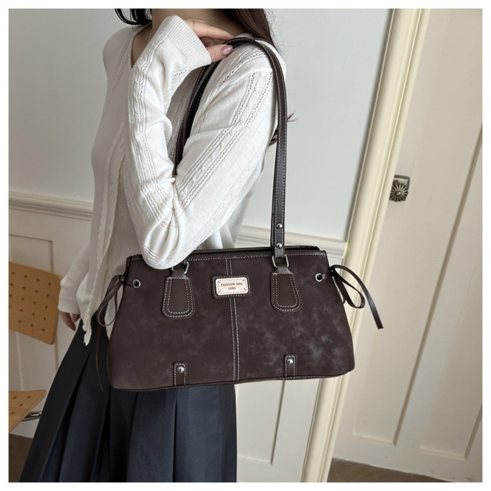 Minimalist Faux Leather Tote B - đánh giá và giá Structured Handbag Top Handle