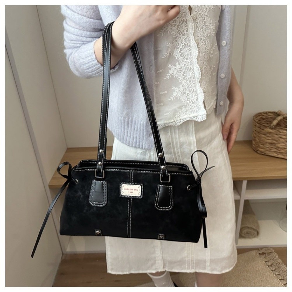 Minimalist Faux Leather Tote B - đánh giá và giá Structured Handbag Top Handle