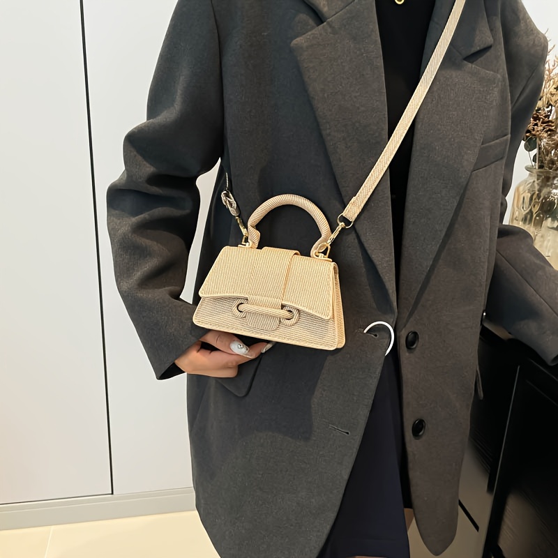 Women's Fashion Woven Mini Han - đánh giá và giá Structured Handbag Top Handle