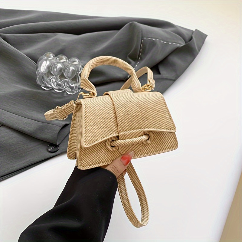 Women's Fashion Woven Mini Han - đánh giá và giá Structured Handbag Top Handle
