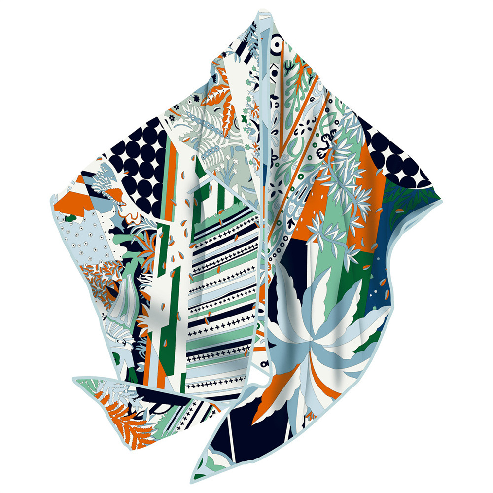 Vintage Women Silk Scarf Trian - đánh giá và giá Luxury Bags And Accessories