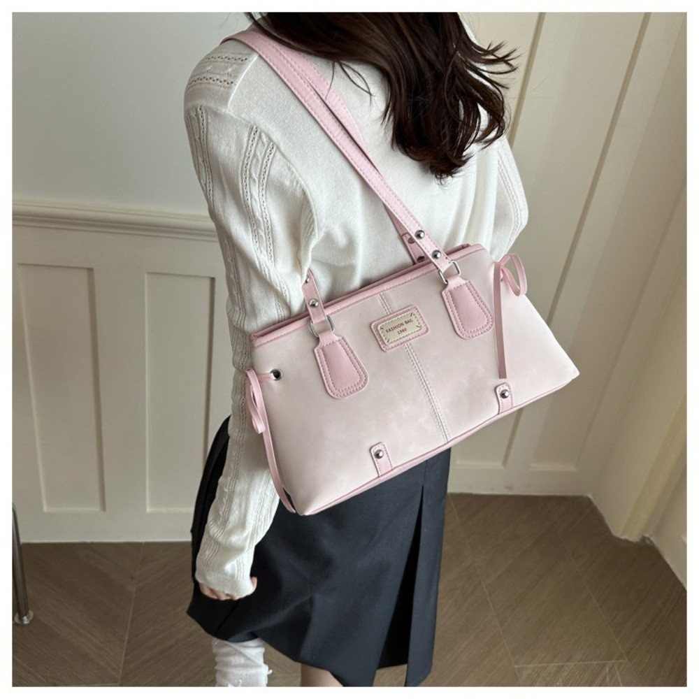 Minimalist Faux Leather Tote B - đánh giá và giá Structured Handbag Top Handle
