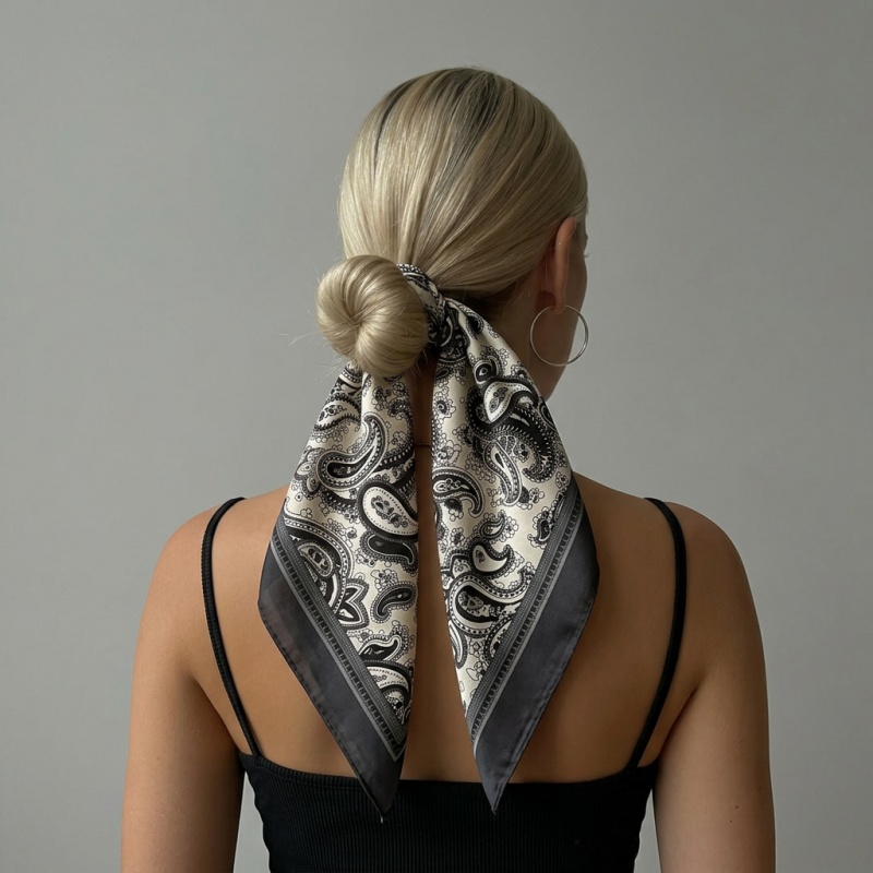 Luxury Satin Square Scarf Pais - đánh giá và giá Luxury Bags And Accessories