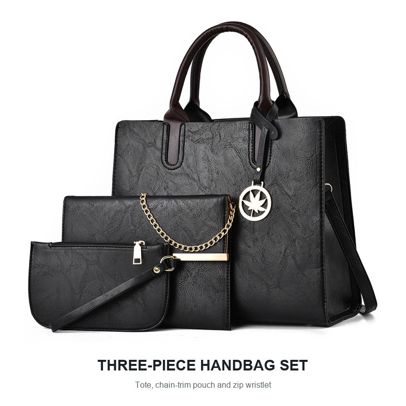 Women's 3 Piece Handbag Set La - đánh giá và giá Structured Handbag Top Handle