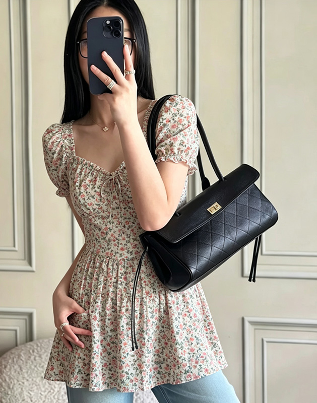 CLAREGQI  2026 New Genuine Lea - đánh giá và giá Structured Handbag Top Handle