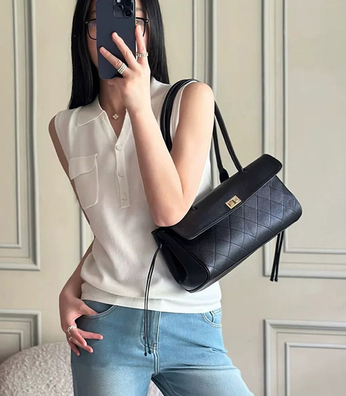 CLAREGQI  2026 New Genuine Lea - đánh giá và giá Structured Handbag Top Handle