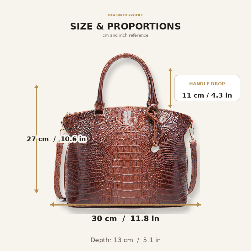 Women's Vintage Crocodile Patt - đánh giá và giá Structured Handbag Top Handle
